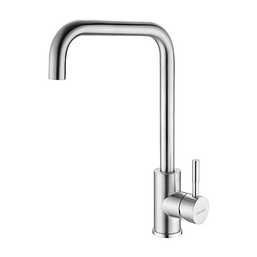 

FOFO Single Handle High Arc Brushed Nickel 360 degree Swivel Kitchen Faucet Single Level Stainless Steel Kitchen Sink Faucets