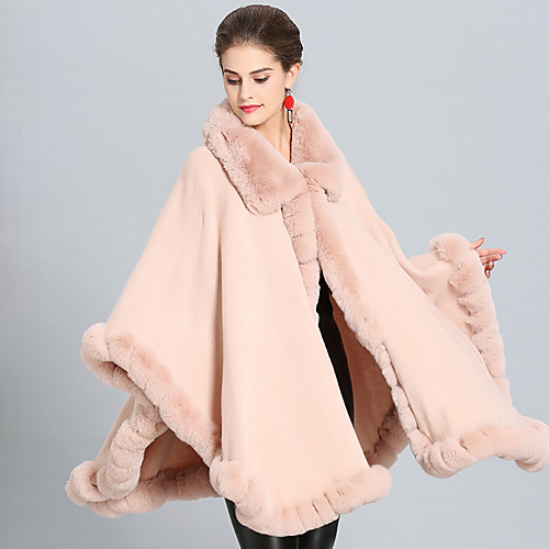 

Long Sleeve Capes Faux Fur Wedding / Party / Evening Shawl & Wrap / Women's Wrap With Split Joint / Solid