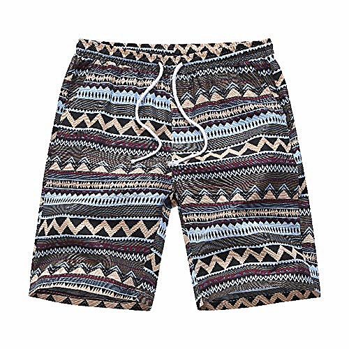 

men's shorts floral print elastic waist beachwear short holiday