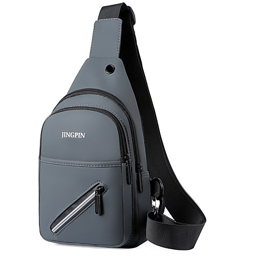 

Men's Bags Polyester Sling Shoulder Bag Chest Bag Pattern / Print Zipper Daily Outdoor 2021 MessengerBag Black Blue Gold Gray