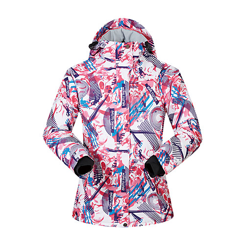 

MUTUSNOW Women's Ski Jacket Skiing Camping / Hiking Snowboarding Waterproof Windproof Warm Polyester Winter Jacket Ski Wear