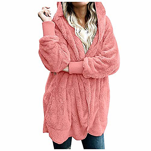 

Women's Pure Color Coats / Jackets Autumn / Fall SchoolWear Cotton Coat Tops Light Pink