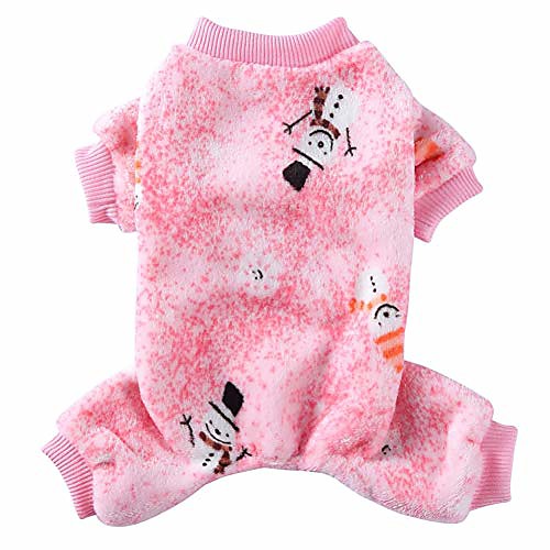 

dog pajamas winter puppy clothes snowman christmas dog sweater dog outfits fleece pet dog coats pajamas soft pjs winter clothes for small dogs and cats