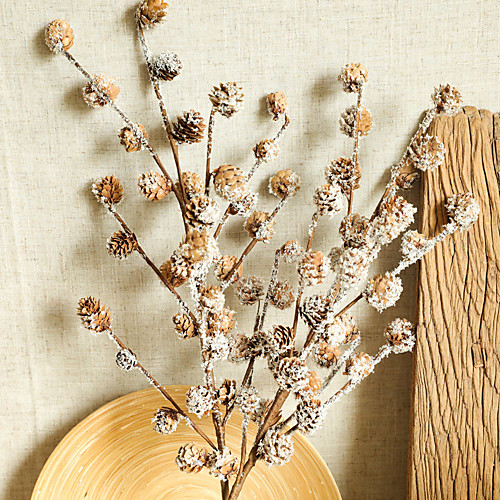 

Artificial Plants Pine Ball Branch Natural Dried Plants Christmas Decorations Home Wedding Party Accessories