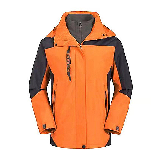 

Men's Hiking Jacket Hiking 3-in-1 Jackets Hiking Fleece Jacket Winter Outdoor Solid Color Waterproof Windproof Fleece Lining Breathable Winter Jacket Hunting Fishing Climbing Red Army Green Blue