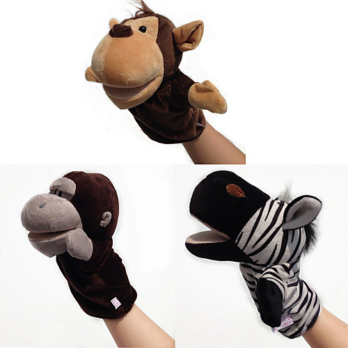 

3 pcs Finger Puppets Educational Toy Hand Puppet Hand Puppets Stuffed Animal Plush Toy Animal Series Monkey Deer Parent-Child Interaction PP Plush 32cm Imaginative Play, Stocking, Great Birthday