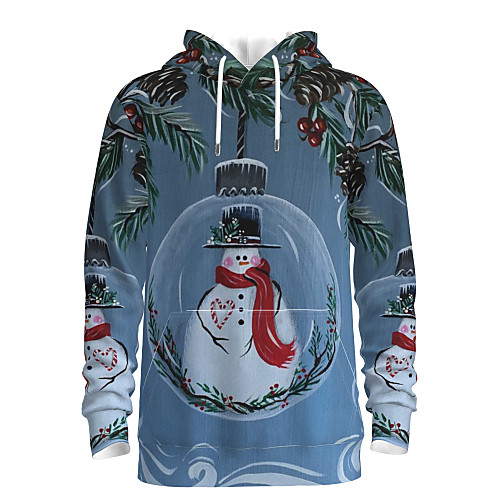 

Men's Pullover Hoodie Sweatshirt Print Graphic 3D Christmas Daily 3D Print 3D Print Christmas Hoodies Sweatshirts Navy Blue