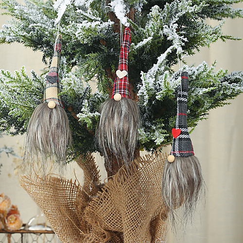 

Christmas Ornament Love Hat Faceless Doll Pendant Forest Man Ornament Old Man Doll