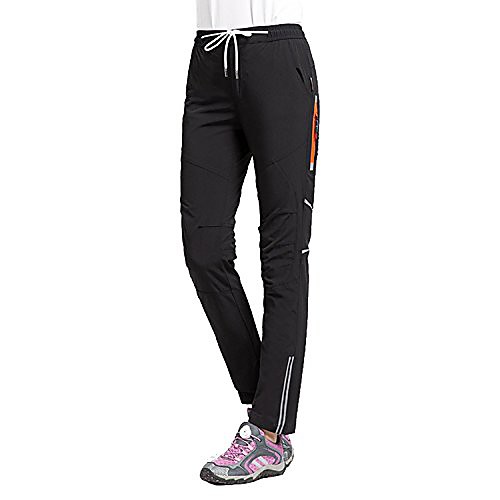 

women's hiking pants outdoor quick dry waterproof pants lightweight stretch mountain trousers black