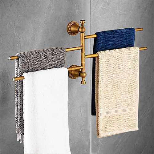 

Towel Bar Antique Brass 1 pc - Hotel bath 4-towel bar