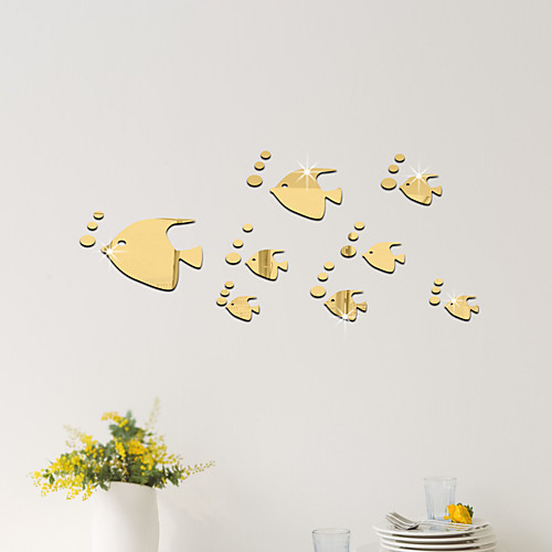 

Fish / Animals Wall Stickers Mirror Wall Stickers Decorative Wall Stickers Acrylic Home Decoration Wall Decal Wall Decoration 32pcs