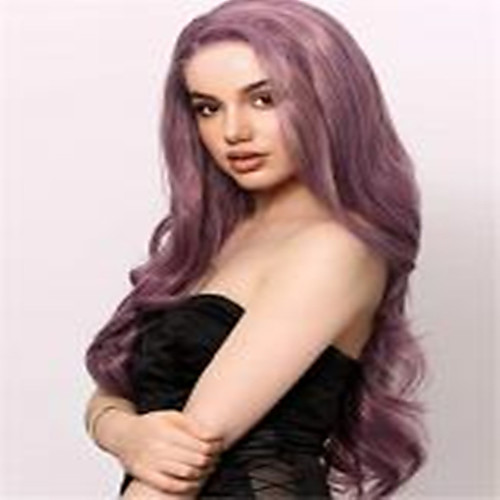 

Synthetic Wig Body Wave Middle Part Wig Long Very Long Violet Pink Synthetic Hair 65 inch Women's Party Highlighted / Balayage Hair Middle Part Purple