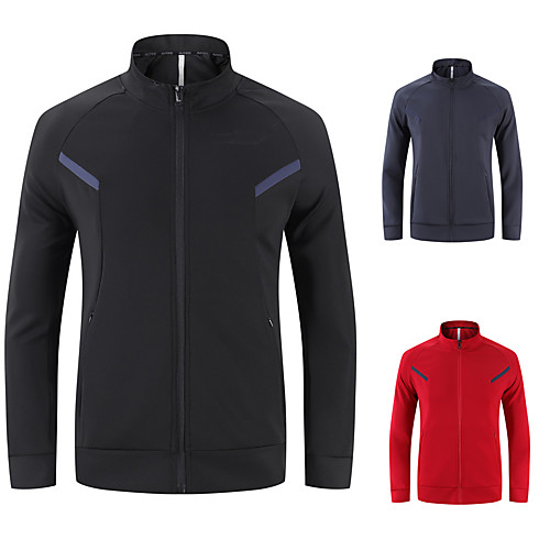 

Men's Coat Color Block Front Zipper Stand Collar Solid Color Sport Athleisure Jacket Tracksuit Long Sleeve Breathable Quick Dry Sweat Out Comfortable Exercise & Fitness Running Training Outdoor