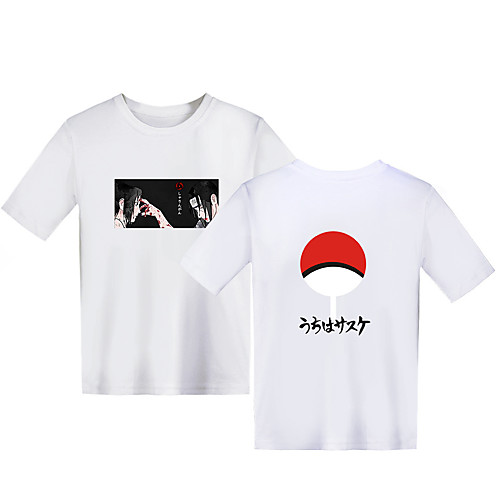 

Inspired by Naruto Cosplay Akatsuki Uchiha Itachi T-shirt Terylene Print Printing T-shirt For Boys'