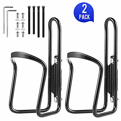

bike water bottle holder,water bottle cages lightweight aluminium alloy bottle bracket for bicycles, motorcycles, fishing umbrella, baby carriage (2 pack,bandages included)