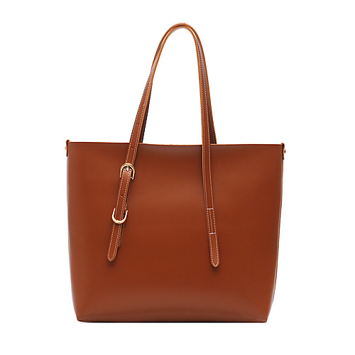 

Women's Bags PU Leather Top Handle Bag Zipper Daily Handbags Black Brown Coffee