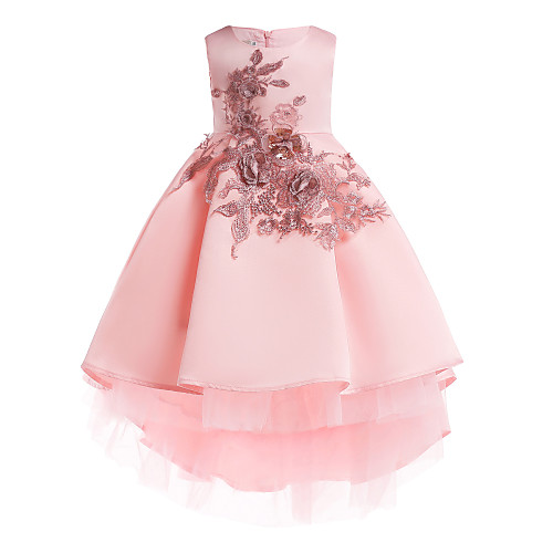 

Kids Dress Princess Vacation Dress Polyster Blushing Pink Blue / Kid's