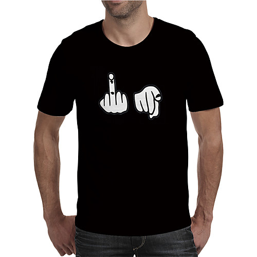 

Men's T shirt 3D Print Graphic Plus Size Print Short Sleeve Daily Tops Elegant Exaggerated Black