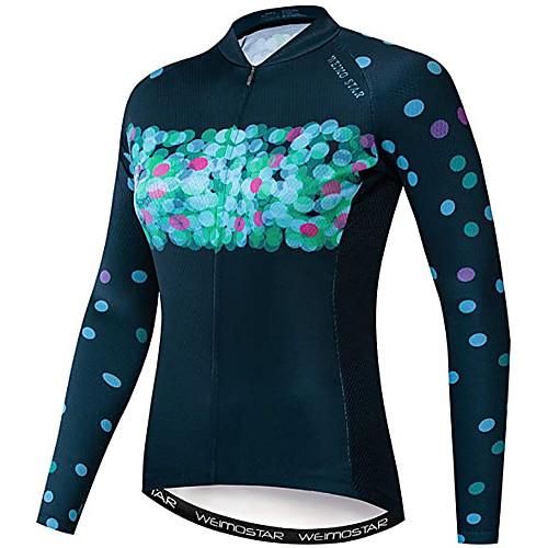 

21Grams Women's Long Sleeve Cycling Jersey Winter Fleece Polyester Black Bike Jersey Top Mountain Bike MTB Road Bike Cycling Thermal Warm UV Resistant Fleece Lining Sports Clothing Apparel / Stretchy