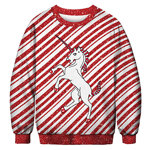 

Men's Pullover Sweatshirt Graphic Ugly Christmas Party Daily 3D Print Party Christmas Hoodies Sweatshirts Red
