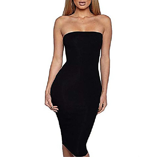 

women's tube top dresses with sleeveless sexy bodycon dress red m