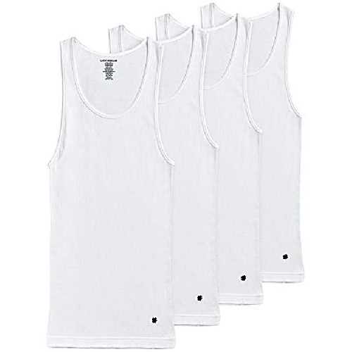 

men's classic a-shirt undershirt tank top (4 pack), size small, white'