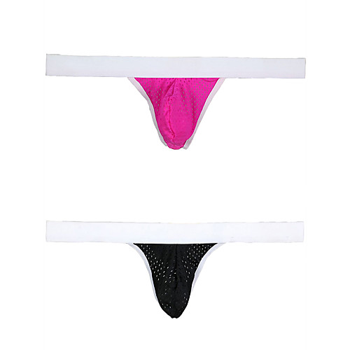 

Men's 2 Piece Basic G-string Underwear - Normal Low Waist Multi color M L XL