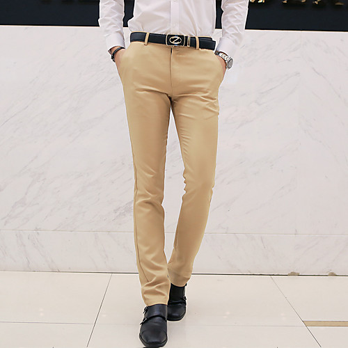 

men's tapered slim fit wrinkle-free casual skinny dress pants,classic flat front trousers