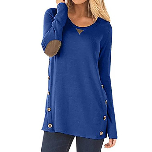 

Women's Knit Dress Solid Color Daily Wear Fashion Casual / Daily Hoodies Sweatshirts Light Blue Wine Red White / Winter