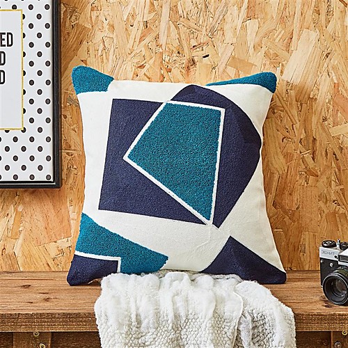 

Cushion Cover Geometry Fashion Retro Complex Advanced Towel Embroidered Home Office Geometry Pillow Case Cover Living Room Bedroom Sofa Cushion Cover
