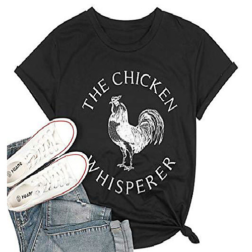 

Women's T shirt Cartoon Graphic Letter Print Round Neck Tops Basic Basic Top Army green (white color picture) Retro green (white color picture) Retro blue (white color picture)