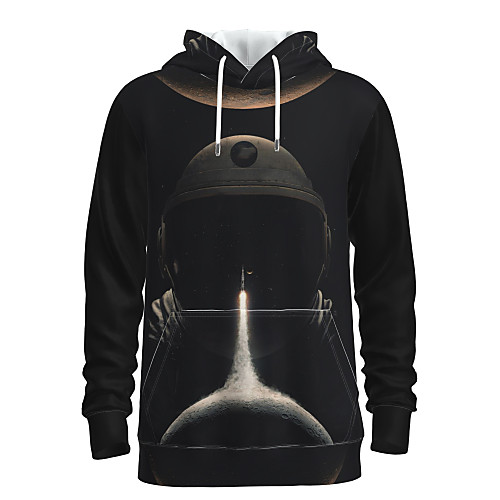

Men's Pullover Hoodie Sweatshirt Universe Graphic 3D Front Pocket Daily 3D Print 3D Print Casual Hoodies Sweatshirts Black