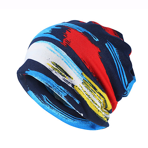 

Unisex Protective Hat Cotton Basic - Color Block Spring Winter Blue Red Yellow