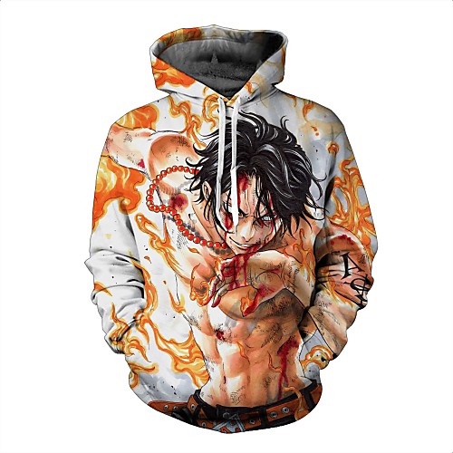 

Inspired by One Piece Portgas D. Ace Cosplay Costume Hoodie Terylene Graphic Printing Hoodie For Women's / Men's