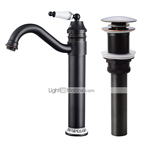 

Bathroom Sink Faucet - Wall Mount Painted Finishes Centerset Single Handle One HoleBath Taps