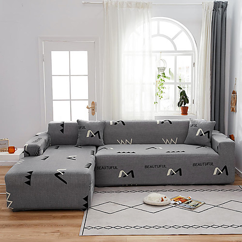 

1-Piece Sofa Cover Couch Cover Furniture Protector Soft Stretch Sofa Slipcover Spandex Jacquard Fabric Super Fit for 1~4 Cushion Couch and L Shape Sofa,Easy to Install(1 Free Cushion Cover)
