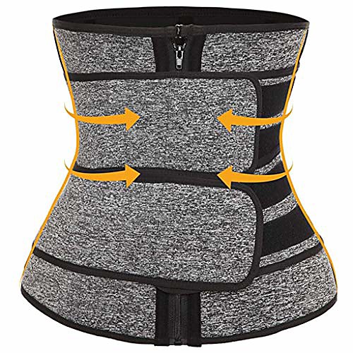 

waist trainer corset sauna waist trainer corset sweat belt for women weight loss compression trimmer workout fitness grey