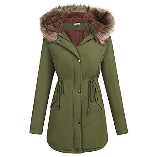 

women's windbreaker outwear warm wool coat down jackets army green