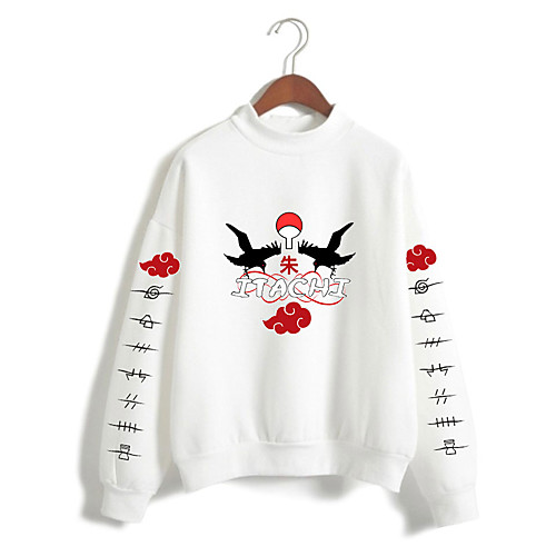 

Inspired by Naruto Cosplay Akatsuki Uchiha Itachi Hoodie Polyester / Cotton Blend Print Printing Hoodie For Women's / Men's