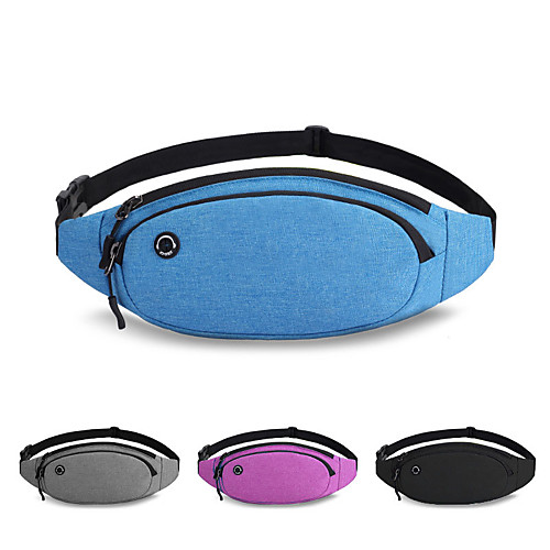 

3 L Hiking Waist Bag Breathability Outdoor Hiking Running Polyester Black Grey Sky Blue