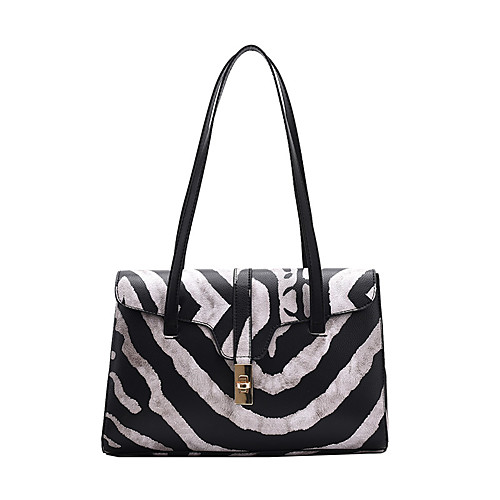 

Women's Bags PU Leather Top Handle Bag Daily Office & Career 2021 Handbags Black / White Black Khaki Brown