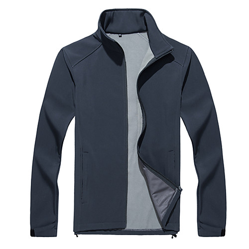 

Cikrilan Men's Hiking Softshell Jacket Hiking Jacket Hiking Windbreaker Winter Outdoor Solid Color Windproof Fleece Lining Breathable Warm Jacket Top Softshell Full Length Visible Zipper Hunting