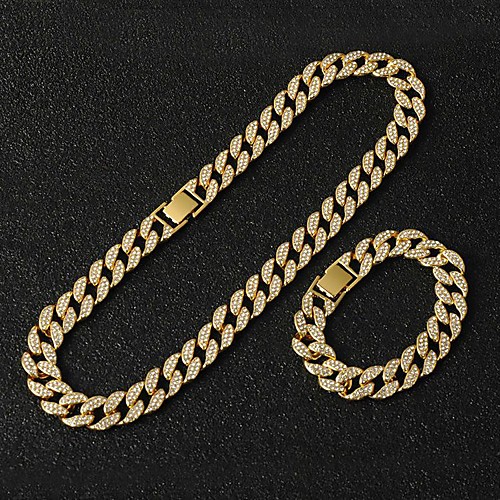 

Jewelry Set Cuban Link Punk Earrings Jewelry Gold / Silver For Street Gift 1 set