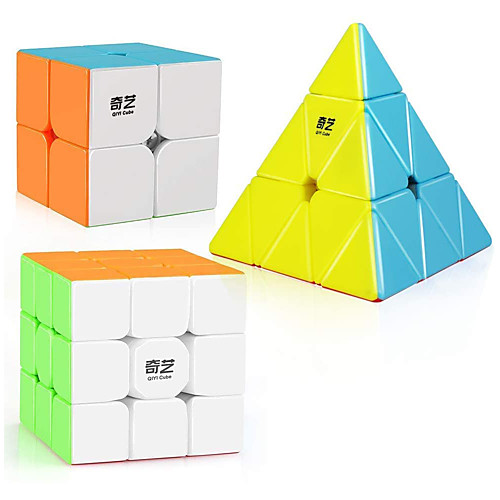 

Speed Cube Set 3 pcs Magic Cube IQ Cube 222 333 Speedcubing Bundle 3D Puzzle Cube Stress Reliever Puzzle Cube Stickerless Smooth Office Desk Toys Pyramid Kid's Adults Toy Gift