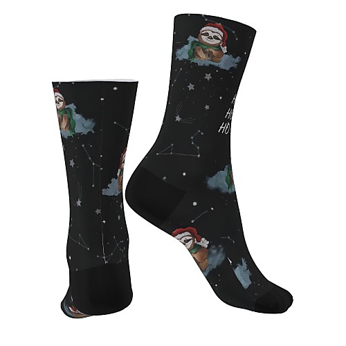 

Crew Socks Compression Socks Calf Socks Athletic Sports Socks Cycling Socks Women's Men's Bike / Cycling Breathable Soft Comfortable 1 Pair Christmas Santa Claus Cotton Black S M L / Stretchy