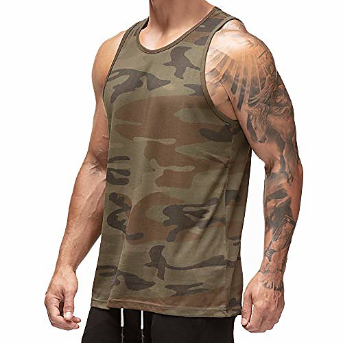 

mens workout mesh quick-dry muscle gym tanks basic tank tops for gym bodybuilding training t20_camo_us-s