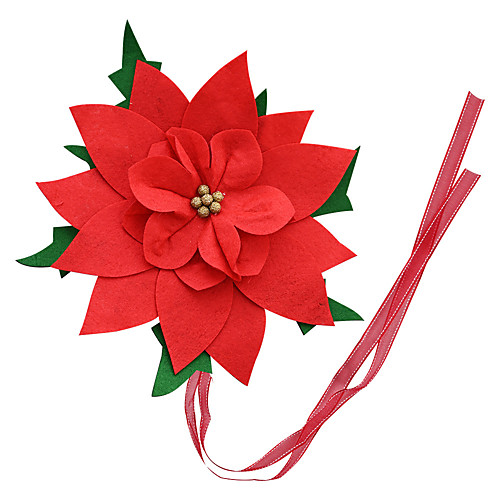 

Christmas Ornaments Big Red Flower Tree Top Star Red Flower Pendant Tree Decoration Artificial Flower Ornaments Fake Flower