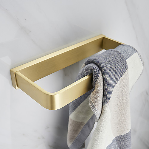 

Gold Bathroom Kitchen Towel Bar Towel Holder Modern Brass - Wall Mounted 1pc
