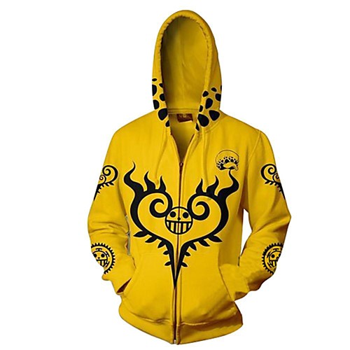 

Inspired by One Piece Monkey D. Luffy Cosplay Costume Hoodie Terylene Graphic Printing Hoodie For Women's / Men's