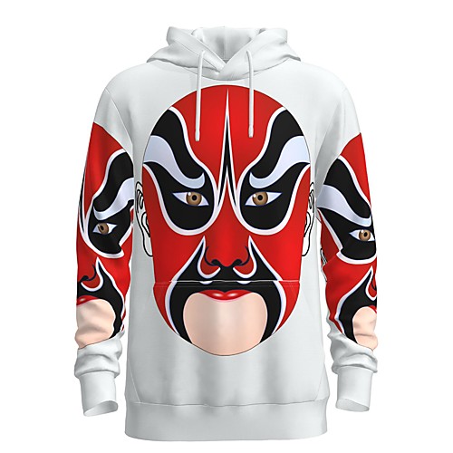 

Men's Pullover Hoodie Sweatshirt Graphic Abstract 3D Front Pocket Daily 3D Print 3D Print Casual Hoodies Sweatshirts White